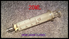 1Pcs 20ml Glass Syringe Luer Lock Head Glass Injector Glass Sampler Brand New 2024 - buy cheap
