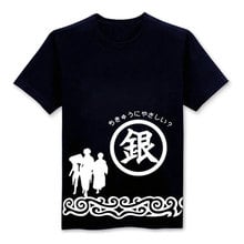 Anime GINTAMA Cosplay T-Shirt Cartoon Print Unisex Summer Casual Tops Tee Shirts 2024 - buy cheap