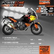 PowerZone Custom Team Graphics Backgrounds Decals 3M Stickers Kit For KTM ADV 1050 1090 1190 1290 119 2024 - buy cheap