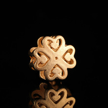 St.kunkka-Cuentas de oro amarillo de 24 quilates para mujer, joyería accesorio de hecho a mano, con forma de corazón hueco, 11mm 2024 - compra barato