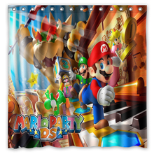 Novelty Item!Hot Anime_Super Mario Background Printed Waterproof Polyester Shower&Bath Curtain( 180X180CM) 2024 - buy cheap