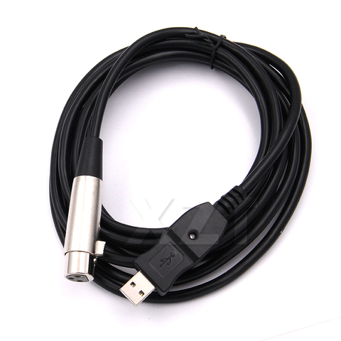 1pcs Mic Usb Male To 3 Pin Xlr Female Cable Cord Adapter For Microphone Link 3m 9ft Black Without Additional Driver Buy Cheap In An Online Store With Delivery Price Comparison