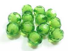 (Choose Size First) 12mm/16mm/20mm  Dark Green Big Faceted Acrylic Beads In Beads 2024 - buy cheap