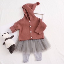 2020 suéter de niña bebé niños cárdigan con capucha primavera suéteres niños otoño ropa niñas prendas de punto prendas de vestir 2024 - compra barato