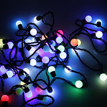Iwhd-luzes led de natal para natal, 5m, 110/220v, bola de algodão, decorativo, natal, fadas, ambientes externos