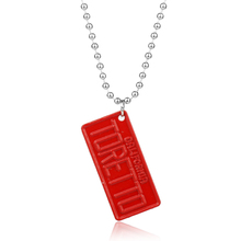 dongsheng Fashion The Fast and the Furious Necklace for Men's Jewelry Metal Red licence plate desgin Pendant 2024 - buy cheap