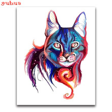 5D DIY Diamond painting Cross stitch cat kitten cartoon Round Diamond mosaic Art Full Square Diamond embroidery animal colorful 2024 - buy cheap