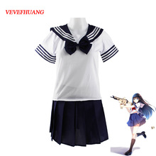 Vevefhuang-fantasia de marinheiro japonês, uniforme de estudantes da escola, manga curta, roupa personalizada 2024 - compre barato