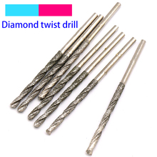 10pcs Diamond Coated Twist Drill Bits Set Needle High Speed Steel Polishing Power Tools For Glass Jewelry Agate Fine Drilling 2024 - buy cheap