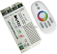 Controlador de música RF LED RGB de 2,4 Ghz, entrada de DC12-24V, salida de 3a x 3 canales 2024 - compra barato