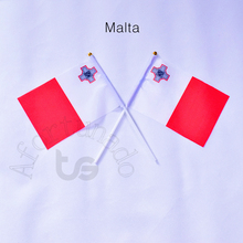 Malta 14*21cm 10 peças bandeira mão acenando bandeira malta bandeira nacional para atender, desfile, festa. pendurado, decoração 2024 - compre barato