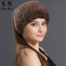 Lenços de pele femininos qiumei, chapéu gorro tricotado para o inverno 2018 2024 - compre barato