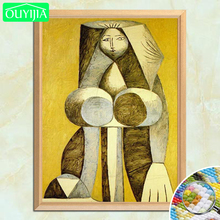 Пабло знаменитый Пикассо картина "стоящая женщина" 5D DIY Алмазная картина полностью квадратная Алмазная вышивка Стразы картина 2024 - купить недорого