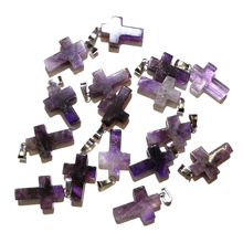 10 PCS Natural Amethysts Pendants Lucky Stone Crystal Pendant for Jewelry Making Necklace 2024 - buy cheap