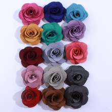 Rosas de serapilheira, flores da moda com rosete, 120 cm, para decoração de vestido, mini flor de cabelo, para roupas de cabeça, acessórios de cabelo, 5.5 peças 2024 - compre barato