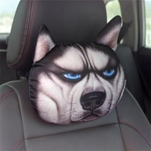 New Cute Animal Car Headrest Cartoon Handsome Dog Nap Cushion Pillow Waist Pillow With Core+Activated Carbon Cushions 2024 - buy cheap