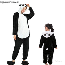 Пижама Кигуруми для мальчиков и девочек, унисекс, взрослые комбинезоны с рисунком панды 2024 - купить недорого