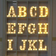 Alphabet LED Letter Light Romantic Wedding Standing Letter Lamp Lights Light Up White Plastic Valentine Love Girlfriend Gifts 2024 - buy cheap