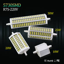 High lumen R7S LED Lights SMD5730 10W 20W 25W 30W Bulb Lamp r7s 78mm,118mm,135mm,189mm Spotlight Replace Halogen Floodlight 2024 - buy cheap
