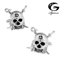 iGame Novelty Pirate Skull Cuff Links Vintage Style Quality Brass Material Free Shipping 2024 - buy cheap