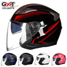 2019 New Men/women GXT G-708 Daul Visor Half Face Motorcycle Helmets Electric Motorbike Moto bicycle scooter safety helmet 2024 - buy cheap