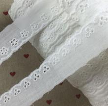 10 Yards 2.5CM Free Shipment Hot Sale Cotton Lace Trimming Cloth DIY Home Handmade Hollow Out White Lace Trim Ribbon 2024 - buy cheap