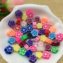 8mm Polymer Clay Flower Beads Bricolaje Perolas Soltas Perlas Para Bisuteria Diy Craft Slice Bead Mixed Color 200pcs/Lot 2024 - buy cheap