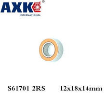 Axk 12x18x4 S61701 2rs Cb/S6701 2rs Cb Abec7 12x18x14 мм Гибридный Керамический шарикоподшипник из нержавеющей стали 2024 - купить недорого