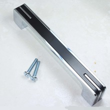 128mm shiny silver kitchen cabinet drawer handles  chrome dresser cupboard door pull 5" black  fashion modern furniture handle 2024 - buy cheap