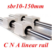Rieles de soporte de guía lineal redonda SBR10 L150mm, diámetro de 10mm, para piezas cnc SBR10UU (solo guía lineal), envío rápido 2024 - compra barato