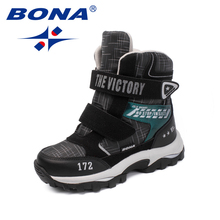 BONA New Classics Style Children Boots Mesh Girls Snow Boots Hook & Loop Boys Outdoor Fashion Sneakers Shoes Fast Free Shipping 2024 - buy cheap