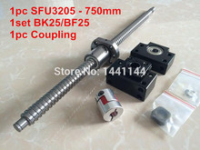 SFU3205- 750mm ballscrew + ball nut  with end machined + BK25/BF25 Support + 20*14mm Coupling CNC Parts 2024 - buy cheap