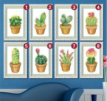 Embroidery Package High Quality Cross Stitch Kits Cactus Total 8 Pieces Your Best Choice 2024 - buy cheap