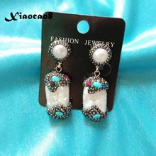 Unique freshwater Pearl Dangle Earrings with blue Stone Earnings Handmade Fashion Jewelry Boucle doreille Femme Bridal Earring 2024 - buy cheap