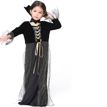 Queen Cosplay Costume Children Holiday Performance Show Black Clothing Girl Drama Role Playing Dress Halloween Costumes for Kids 2024 - buy cheap