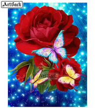 Butterfly red rose full square drill 5d diy diamond painting kit 3D diamond mosaic crafts decorative painting sx46 2024 - buy cheap