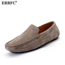 ¡Novedad! mocasines para ocio para hombre de ERRFC, mocasín informal de gamuza sintética de diseño a la moda, mocasines Negro plano talla 38-44 2024 - compra barato