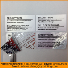 100pcs Free shipping waterproof matt silver PET labels tamper evident security anti fake sealing sticker VOID OPEN label 40*20mm 2024 - buy cheap