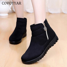 COVOYYAR 2019 Winter Women Shoes Snow Boots Platform Ankle Boots Woman Warm Thick Plush Lady Cotton Casual Shoes Size 41 WBS045 2024 - buy cheap