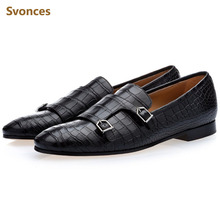 Serpentine Fashion Leather Casual Men Shoes Stone Pattern Buckle Comfortable Loafers New Male Blanco Zapatillas Flats Large Size 2024 - buy cheap