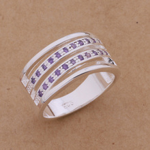 JZ-AR326 de Color plata 925 joyería Popular de moda al por mayor de la hipotenusa de piedra púrpura/befajvma Aqhajhoa 2024 - compra barato