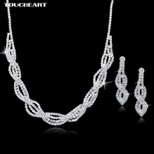 TOUCHEART Wedding Jewellery Set Crystal Bridal Jewelry Sets For Women Bridesmaid Gift Statement Necklace/Earrings Set SET150006 2024 - buy cheap