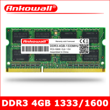 Ankowall-memória ddr3 para notebook, 1333 v, 4gb, 1600 mhz, sodimm ram, 1.5 pin, garantia de três anos 2024 - compre barato