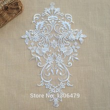 1Piece/lot New Design Lace Wedding Dress Veil Applique Bridal Headdress Collar Lace Fabric Patch Handmade DIY Accessories RS413 2024 - buy cheap