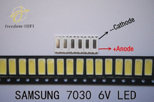 Samsung-Lámpara de retroiluminación LED para reparación, diodo emisor de luz blanca fría, tcl, LCD, TV, artículo, SMD, 6V, 100 Uds. 2024 - compra barato