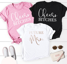 Cheers Bitches Future Mrs T-Shirt grunge tumblr quote camisetas aesthetic women graphic Bachelorette Party Funny Bridesmaid tops 2024 - buy cheap