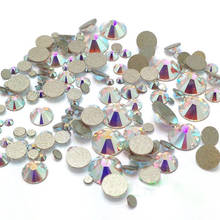 Mix Size Crystal AB Non Hotfix Flatback Rhinestones Nail rhinestoens For Nails 3D Nail Art Decoration Gems Loose Rhinestones 2024 - buy cheap