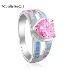 Pink Zircon design Pink fire Opal silver plated Rings fashion jewelry for women gifts birthday OR761 2024 - buy cheap