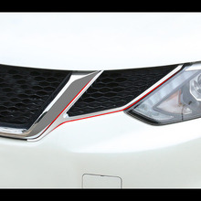 Rejilla delantera cromada para Nissan Qashqai J11 2016-2019, embellecedor de cabeza de cubierta de lámpara de luz, moldura de adorno, 2 uds. 2024 - compra barato
