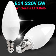 Free Shipping! 1PCS/Lot LED Candle Light 2835SMD Bulb Lamp High Brightnes 5W E14 AC220V 230V 240V Cold White/Warm White 2024 - buy cheap